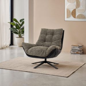 RAY OLIVE SWIVEL ARMCHAIR