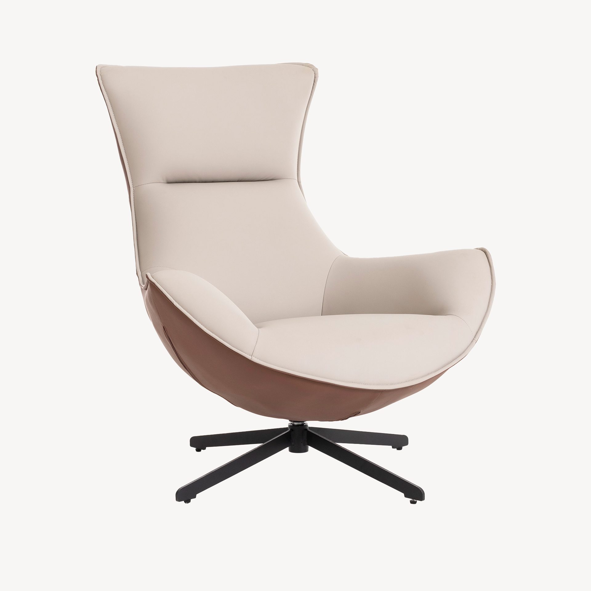 HANS TERRACOTTA SWIVEL ARMCHAIR - Image 2