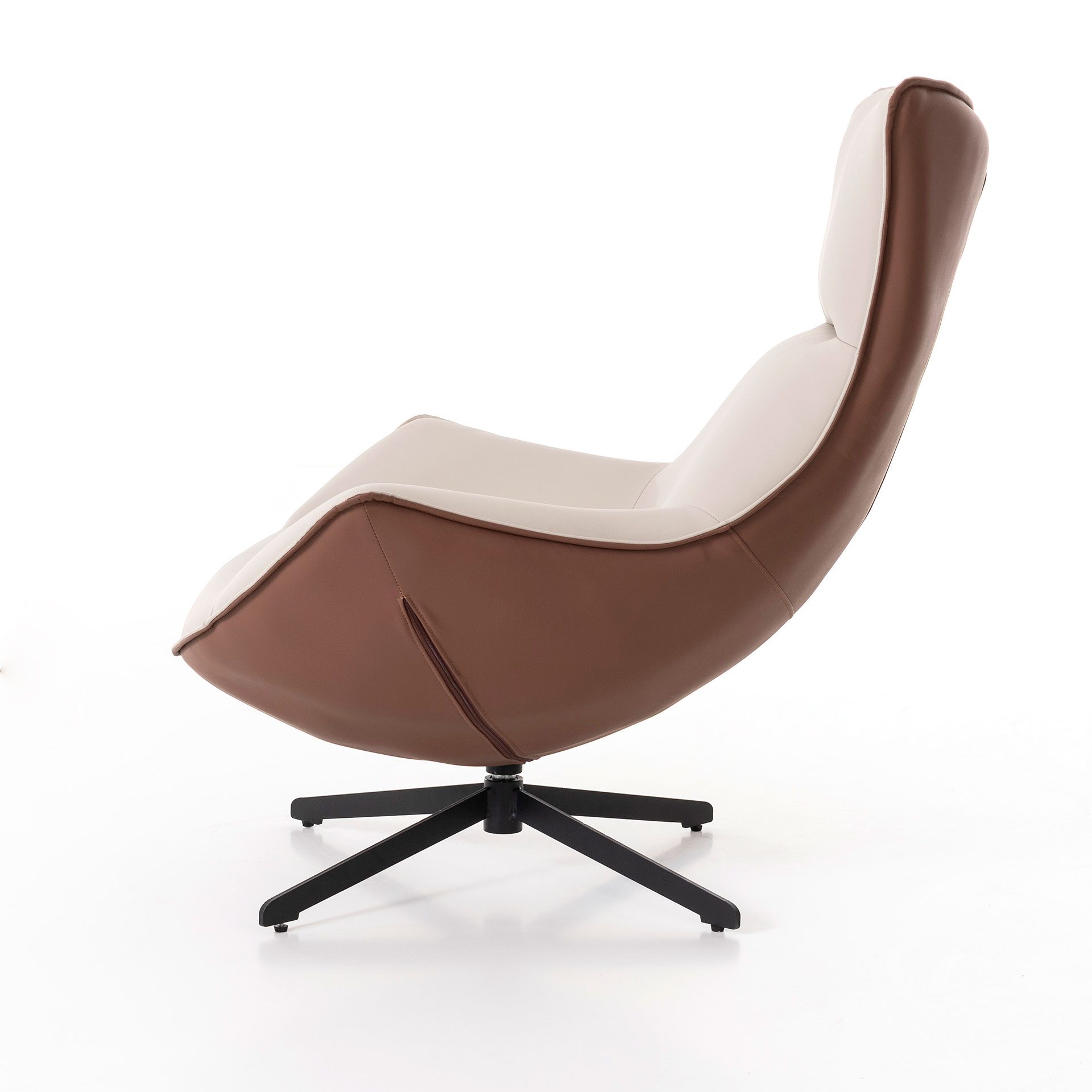 HANS TERRACOTTA SWIVEL ARMCHAIR - Image 3