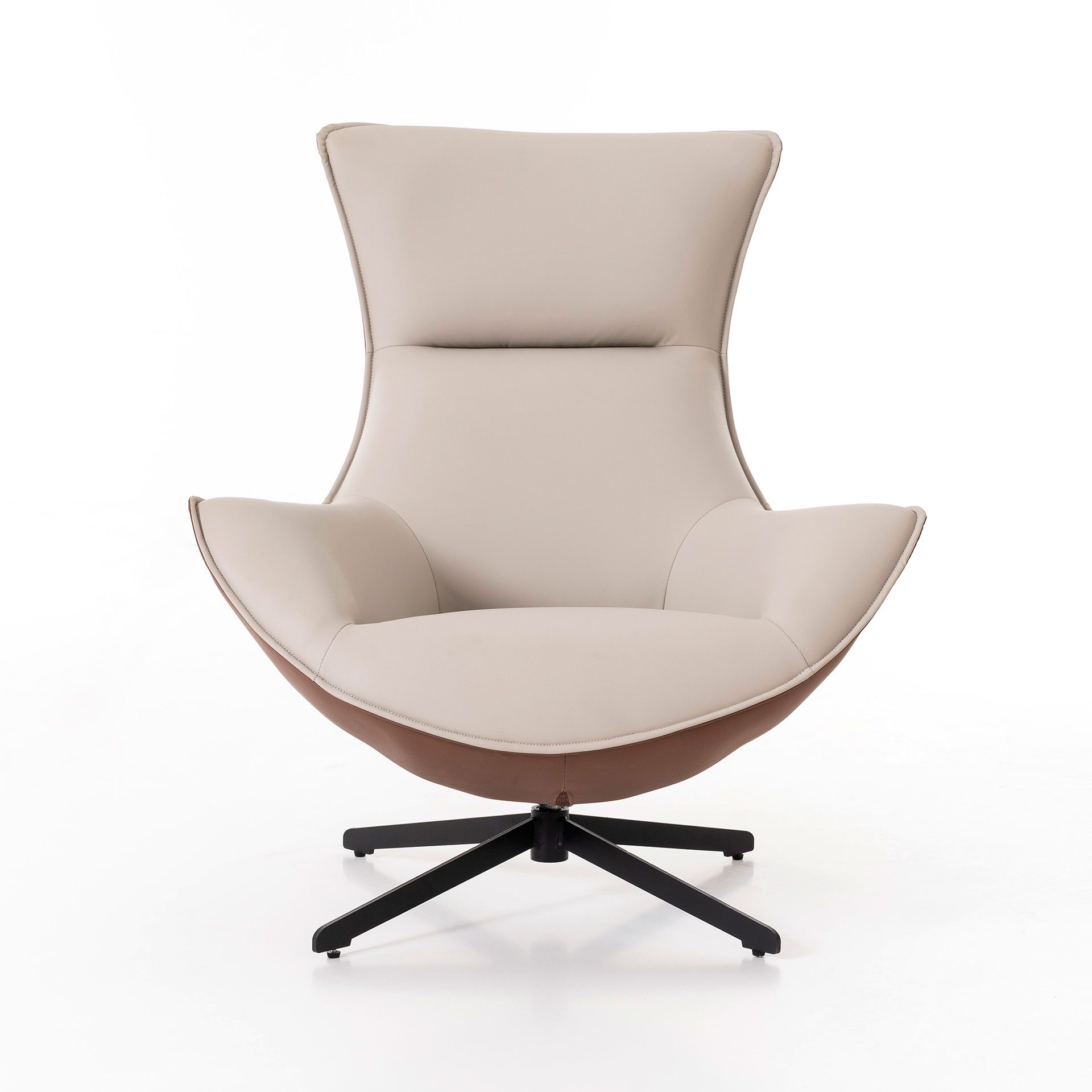 HANS TERRACOTTA SWIVEL ARMCHAIR - Image 4