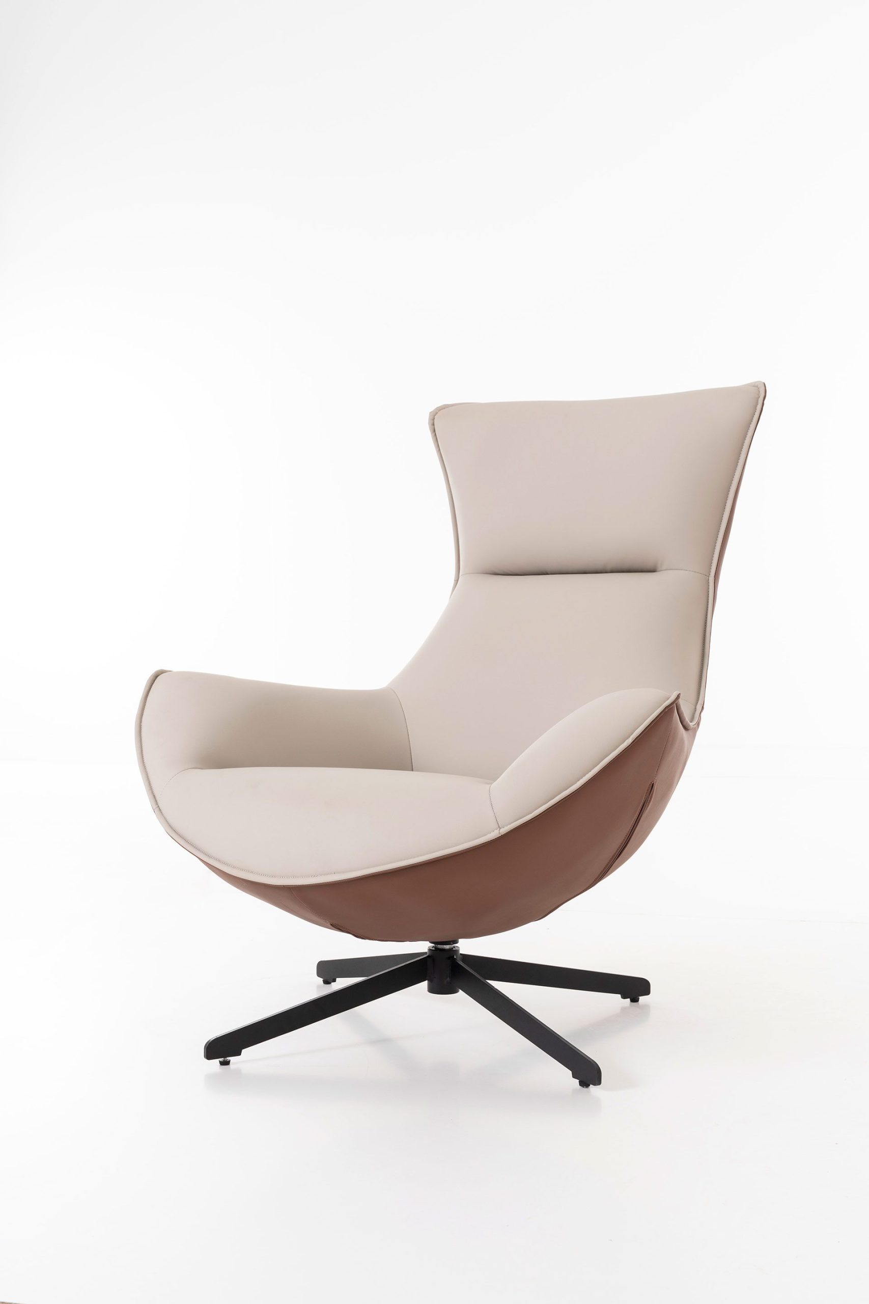 HANS TERRACOTTA SWIVEL ARMCHAIR - Image 5