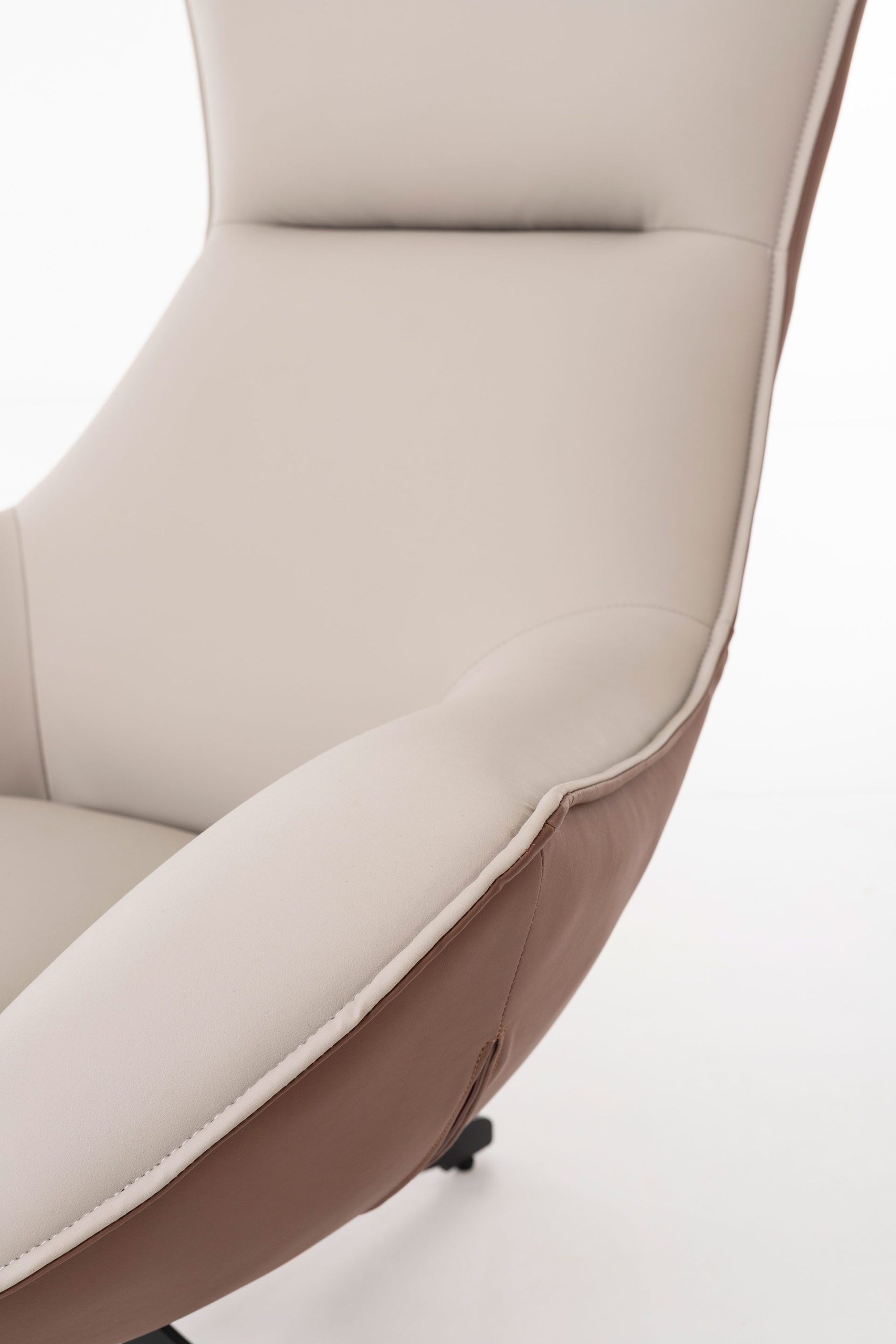 HANS TERRACOTTA SWIVEL ARMCHAIR - Image 6