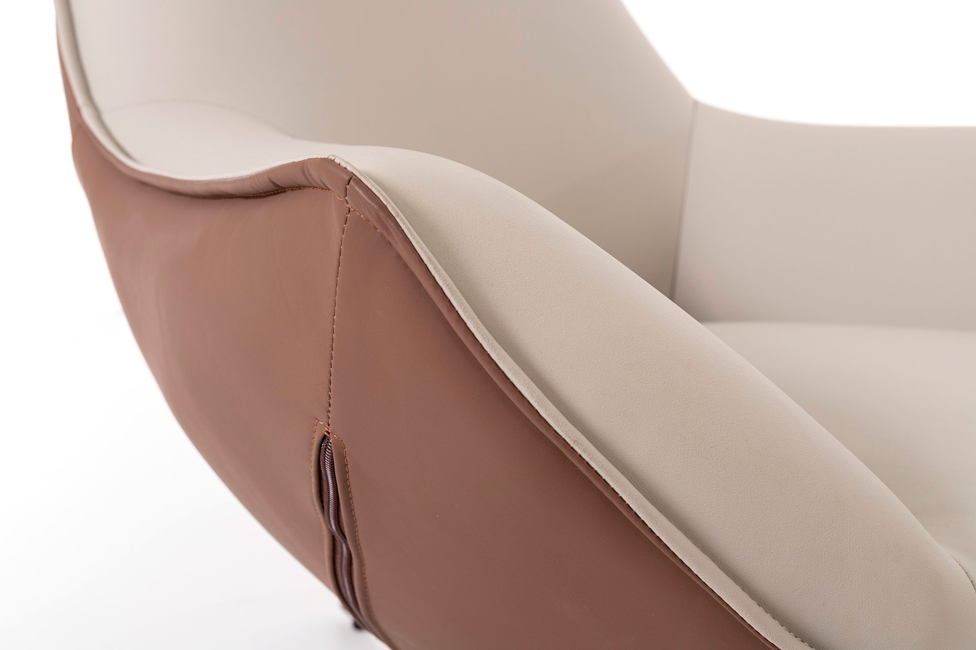 HANS TERRACOTTA SWIVEL ARMCHAIR - Image 7