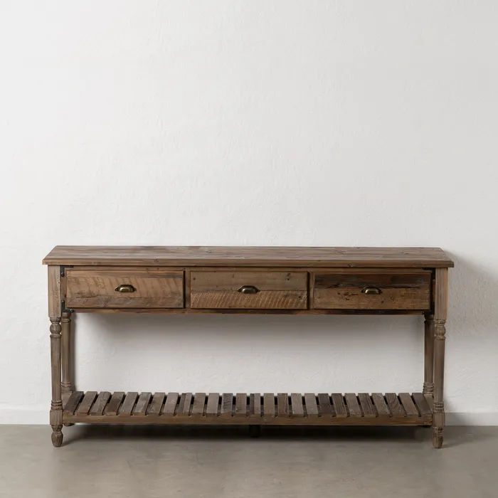 BROWN WOOD CONSOLE TABLE - Image 2