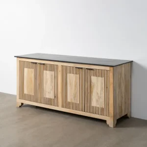 MANGO WOOD & MARBLE SIDEBOARD