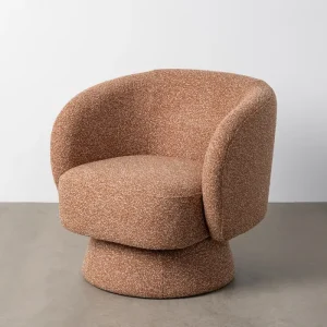 SALMON SWIVEL ARMCHAIR