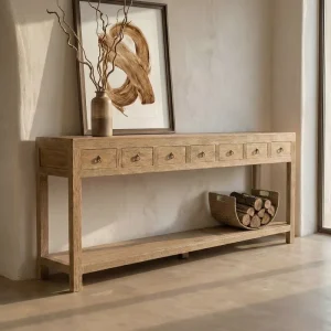 RECLAIMED ELM WOOD CONSOLE