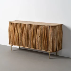 MANGO WOOD SLATTED SIDEBOARD